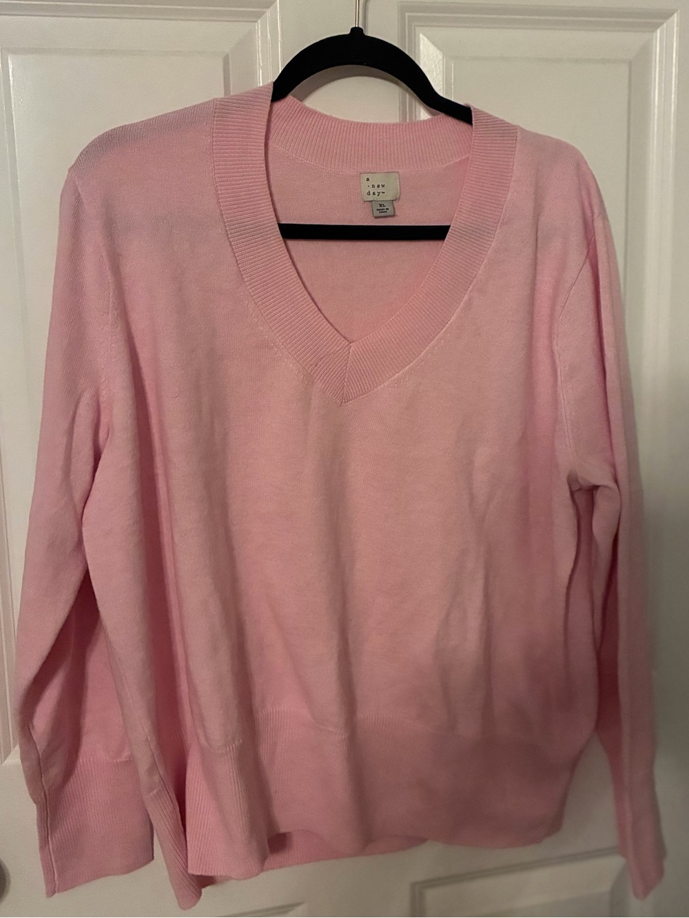 a new day Light Pink V-Neck Sweater